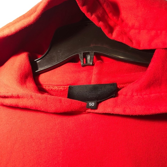 BRIGHT RED PULL OVE HOODIE - Picture 4 of 5